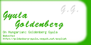 gyula goldenberg business card